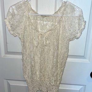 Cream Lace Blouse